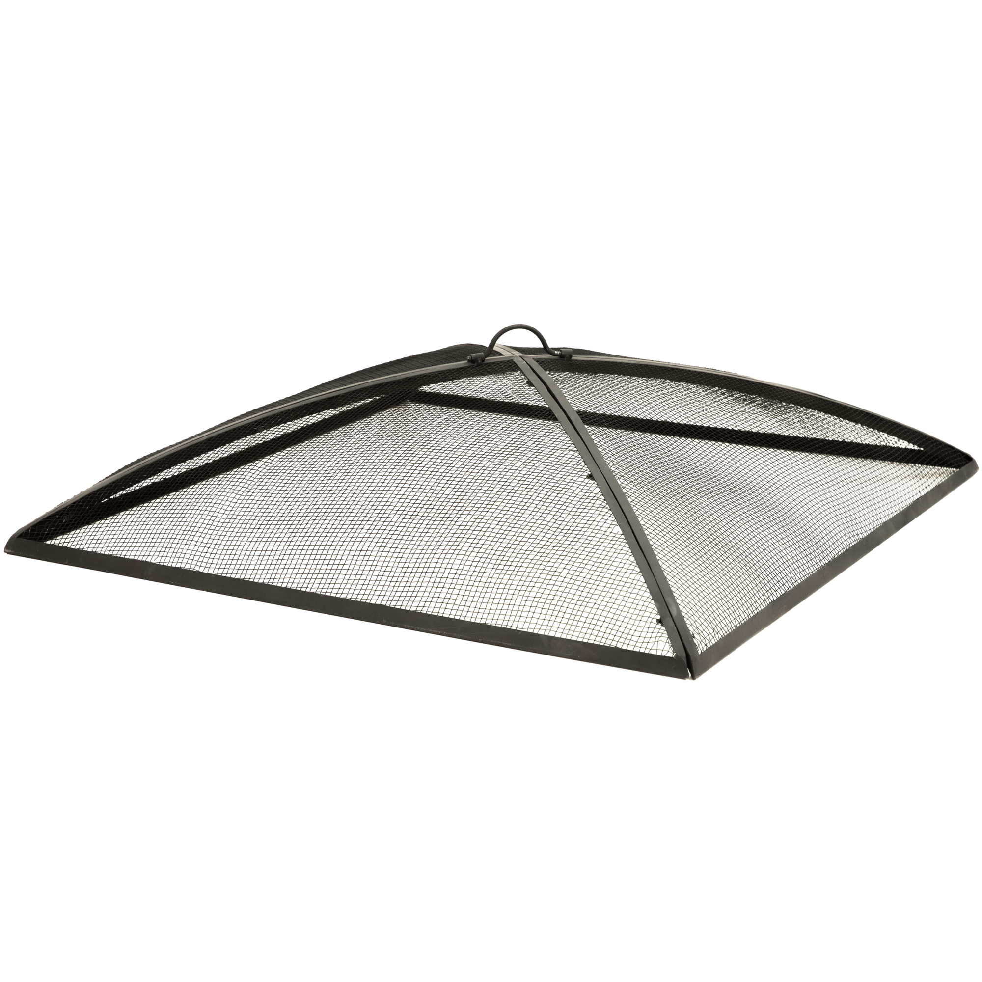 Sunnydaze Outdoor Square Fire Pit Spark Screen Cover — 31in., Steel Mesh, Black, Model# KF-SQS31-KD